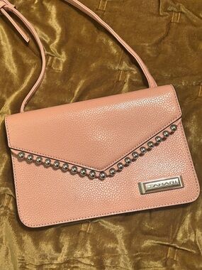 Tahari Pink Studded Envelope Crossbody Bag - Like New